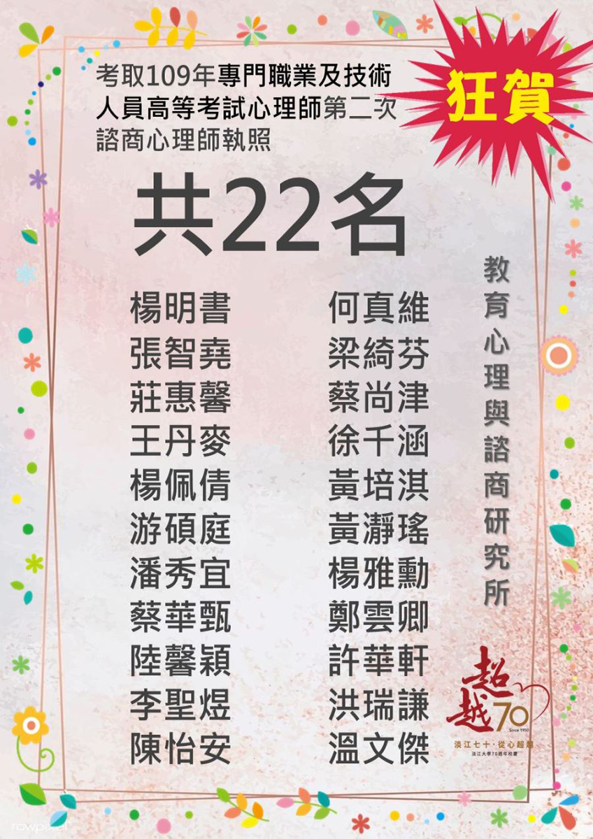 109第二次諮商心理師高等考試