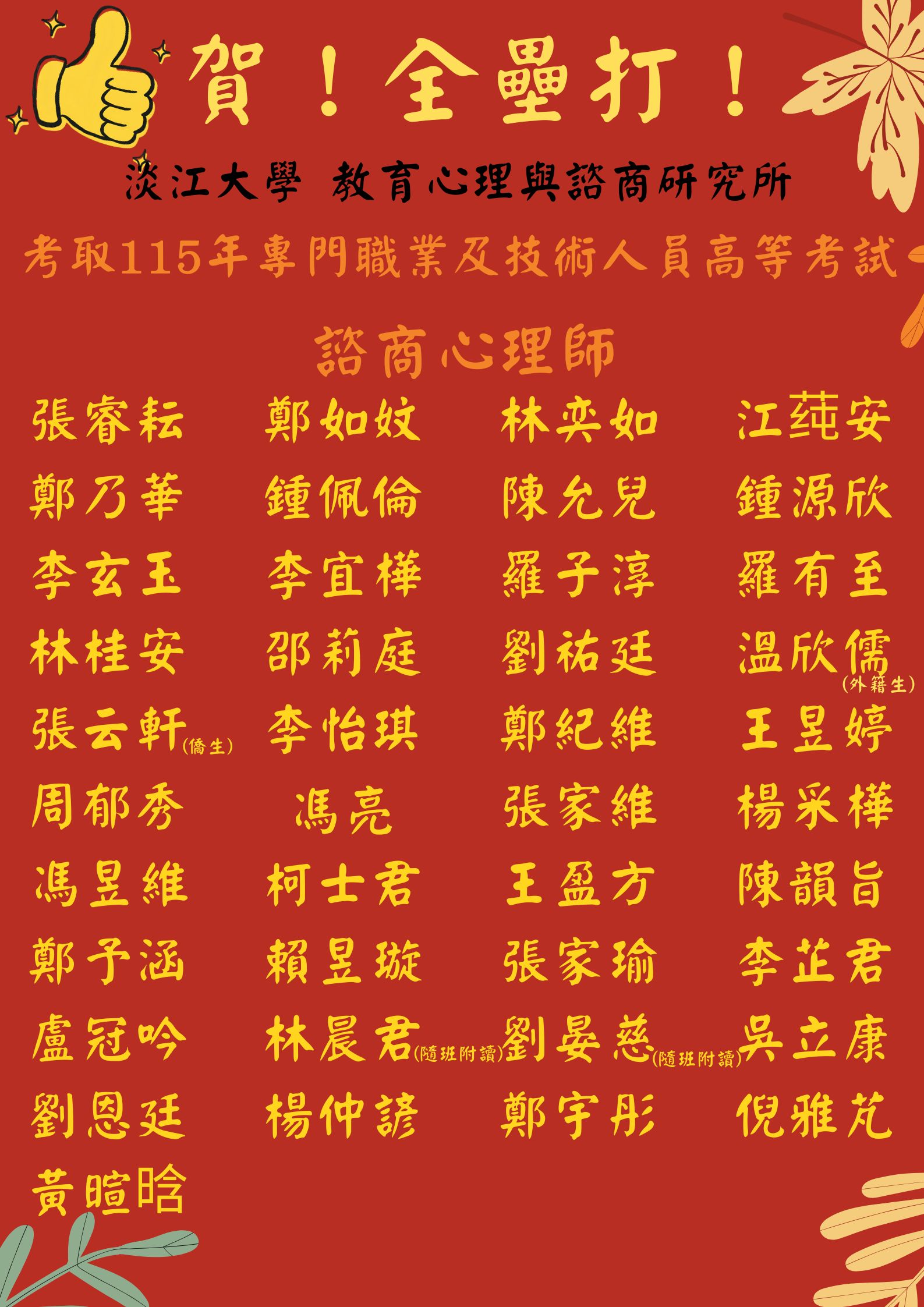 115諮商心理師高等考試